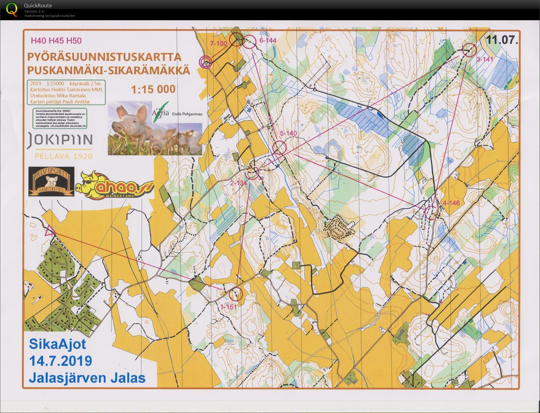 Jalasjärven Jalas keskimatka (14.07.2019)