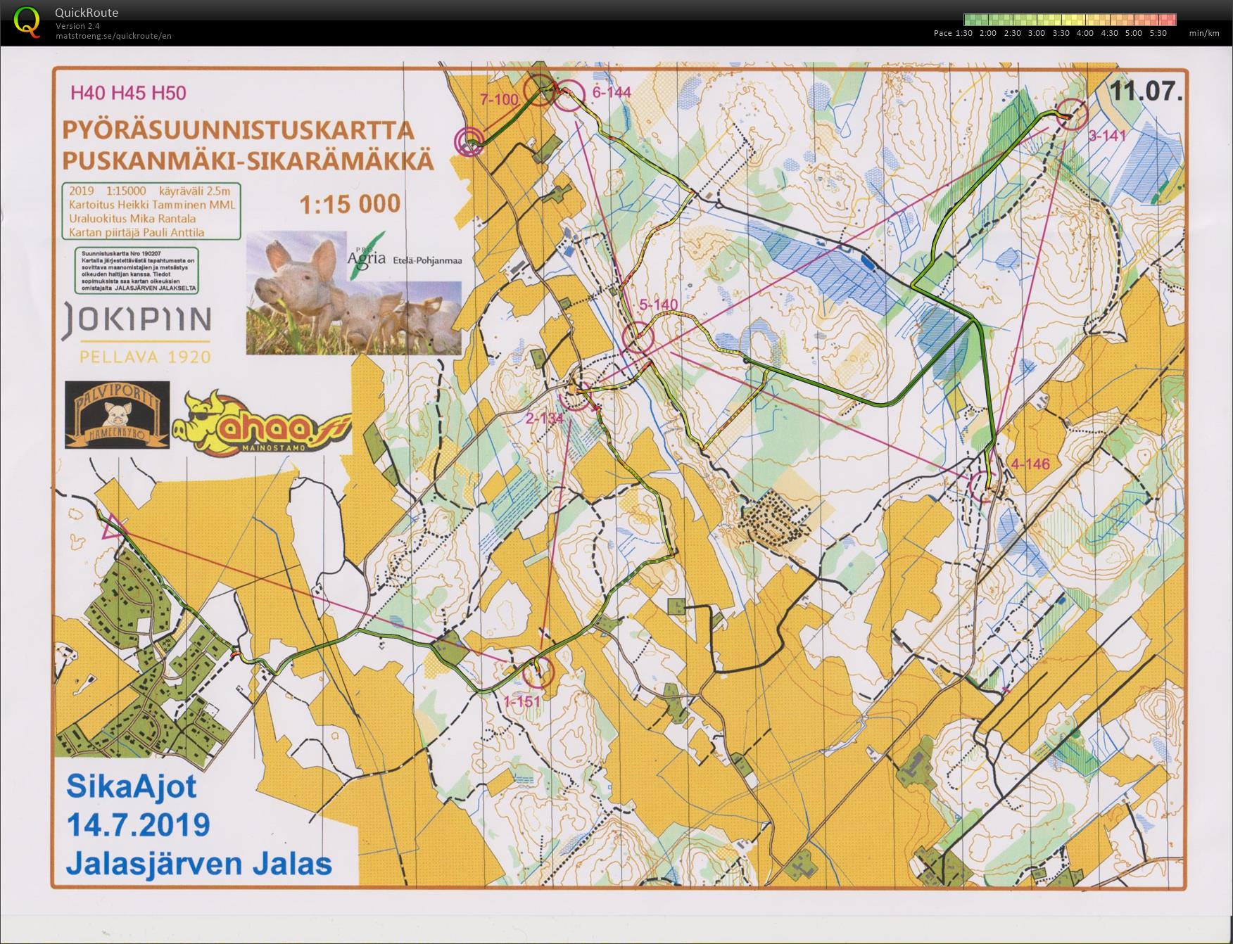 Jalasjärven Jalas keskimatka (14.07.2019)