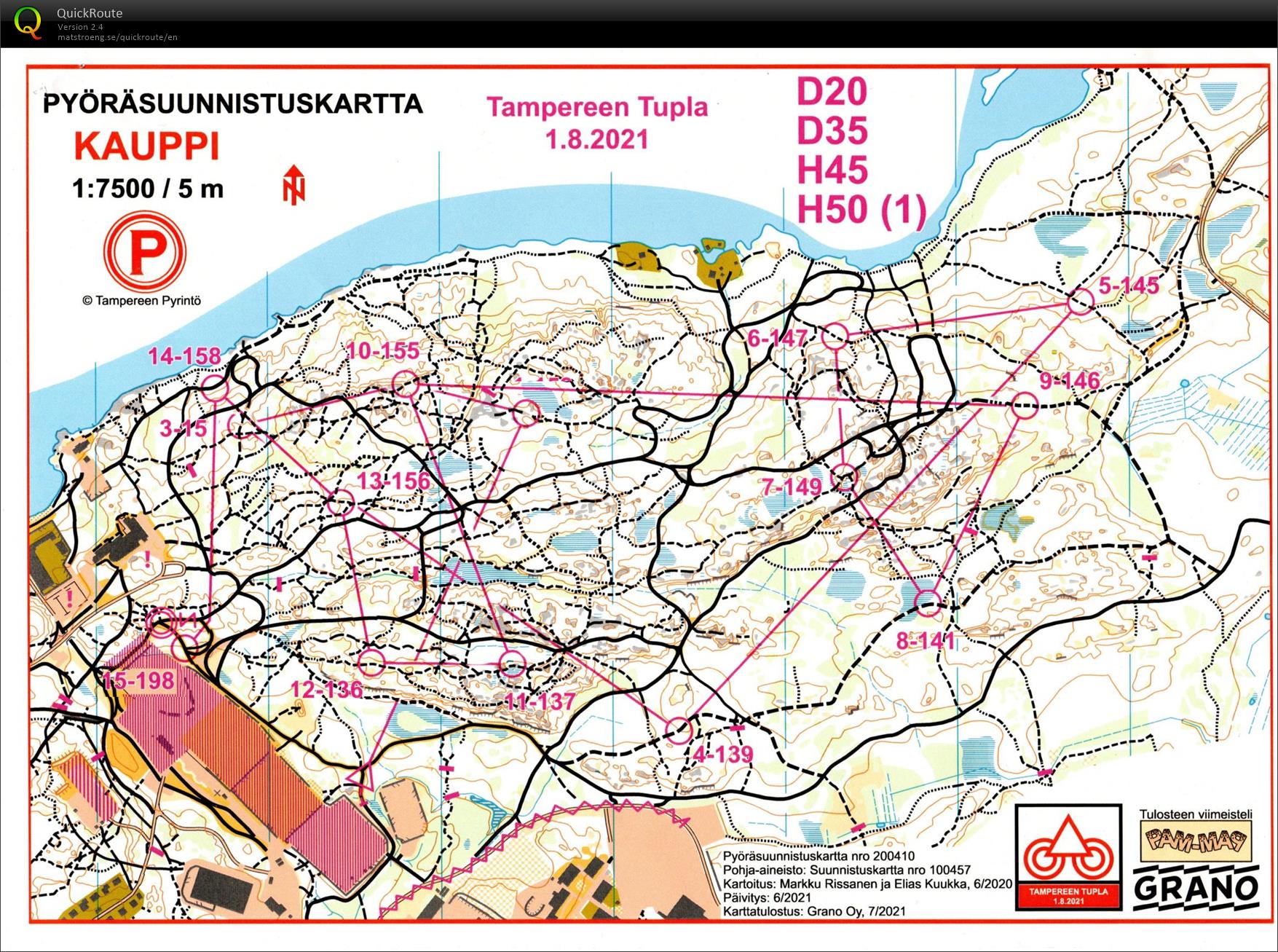 Tampereen Tupla keskimatka (01-08-2021)