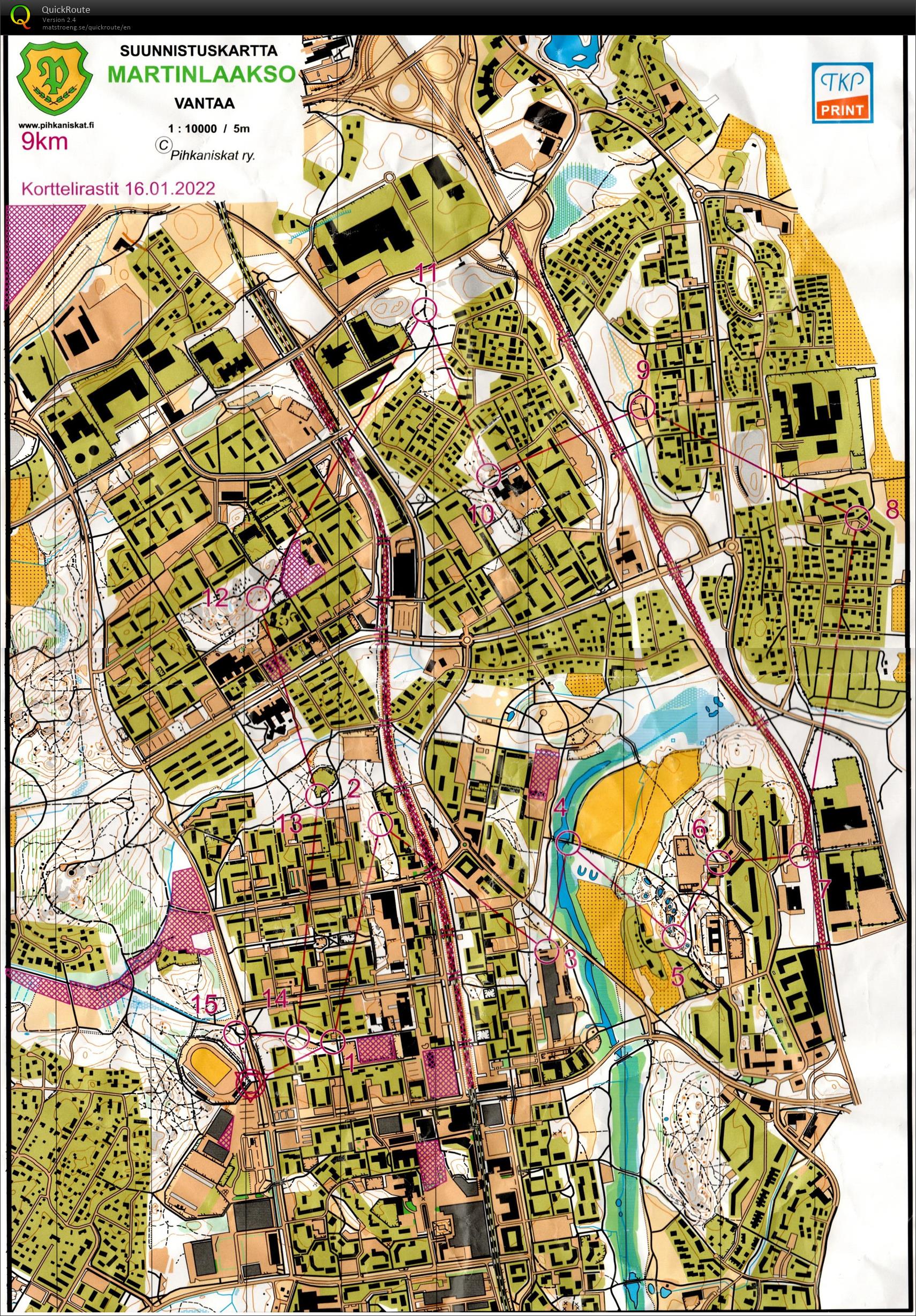 Korttelirastit Martinlaakso (2022-01-16)