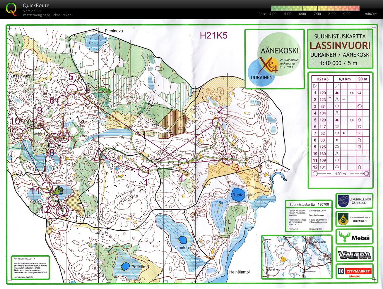 SM-Keskimatka 2013, karsinta (21/09/2013)