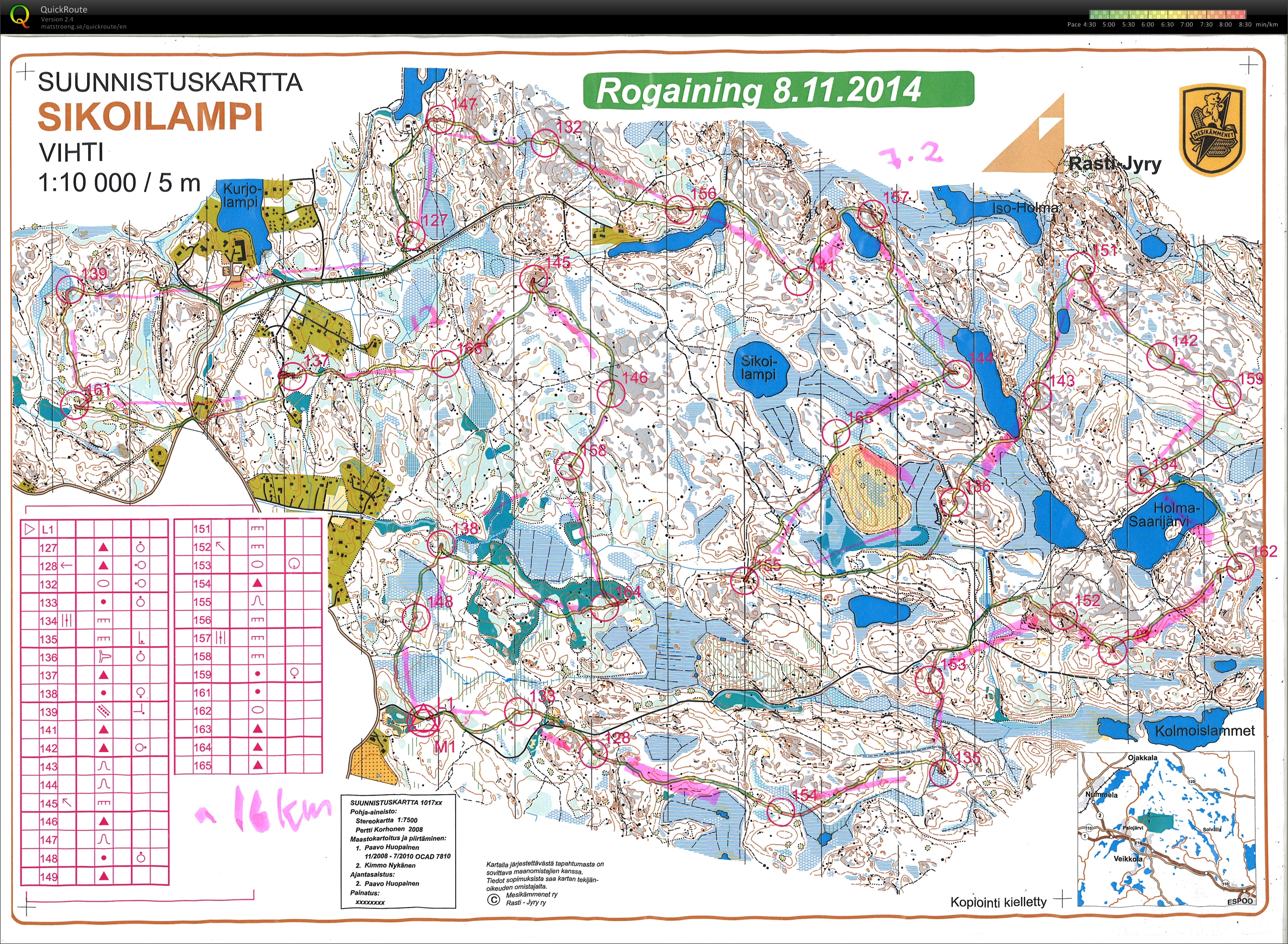 AC Rogaining 2h (08-11-2014)