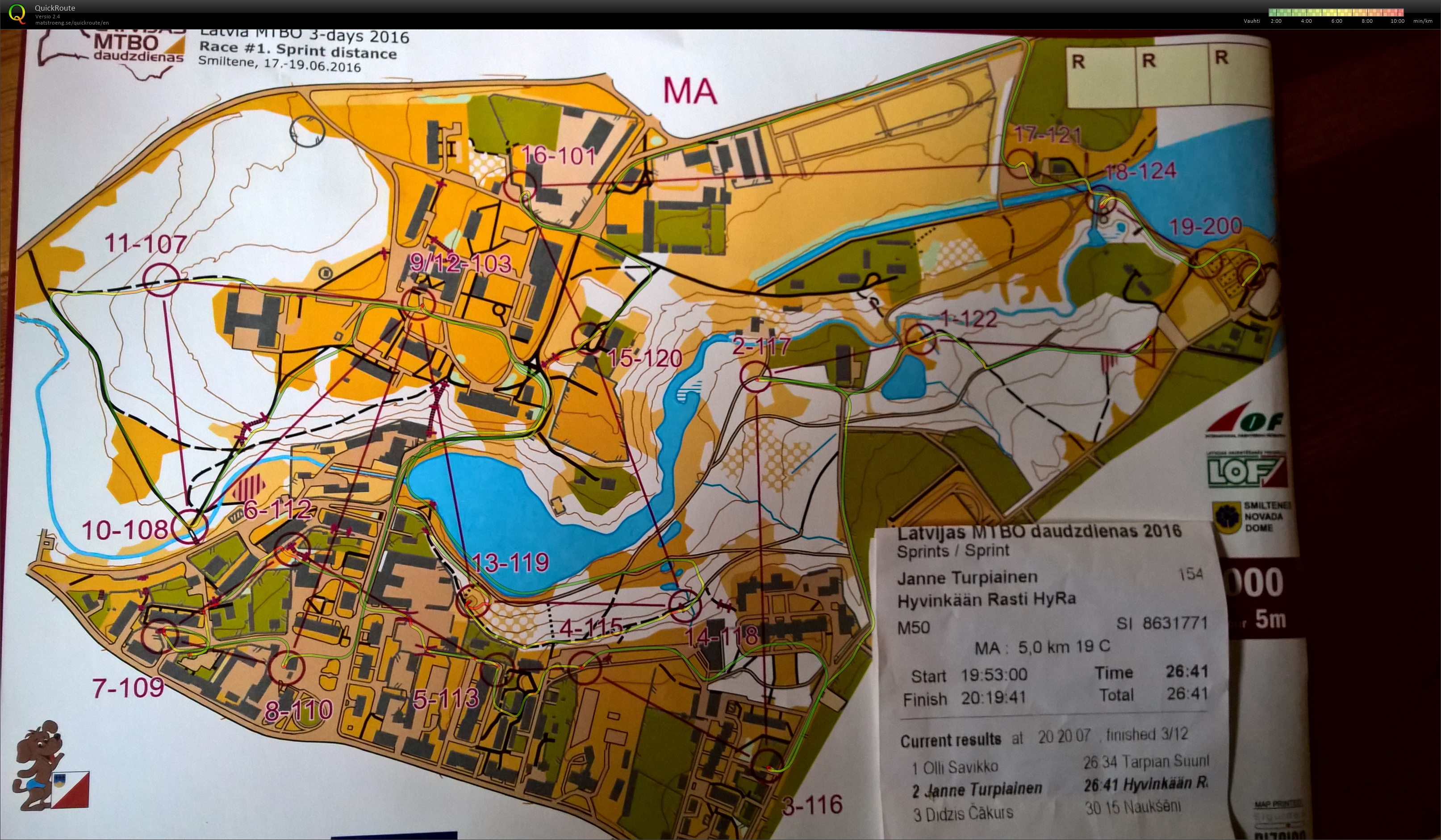 Latvia MTBO 3 sprintti (17-06-2016)