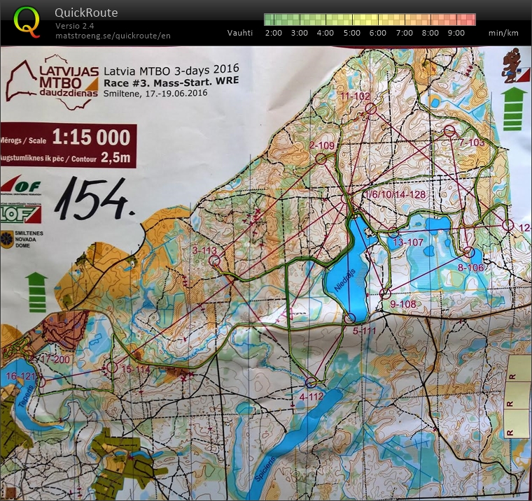 Latvia MTBO3 pitkämatka (2016-06-18)