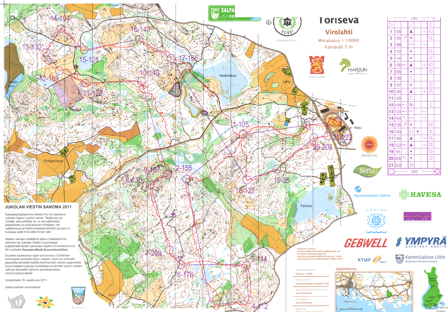 Salpa-Jukola 2011 (leg 6) (2011-07-01)