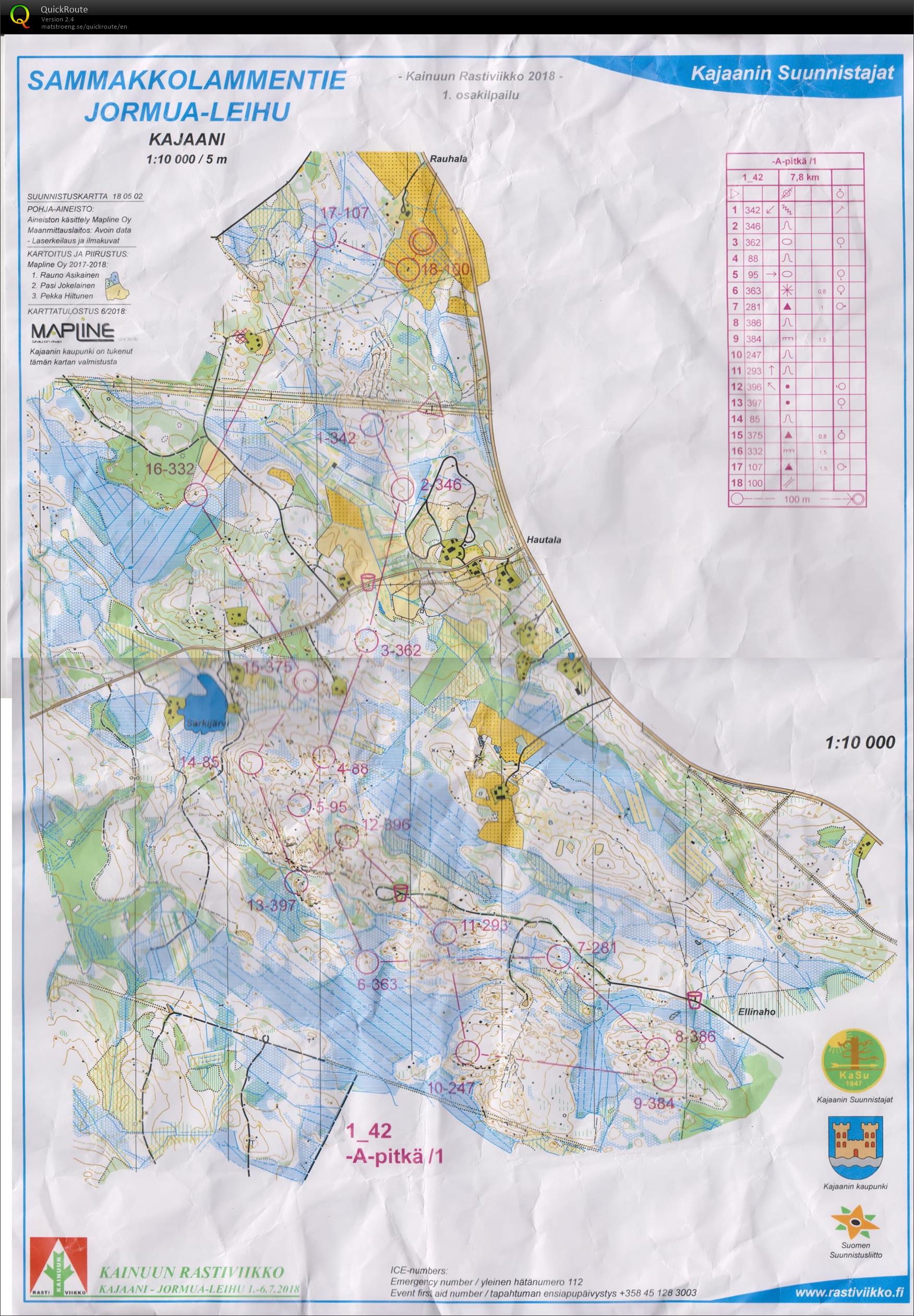 Kainuun Rastiviikko 1.os. kunto A-pitkä (2018-07-01)